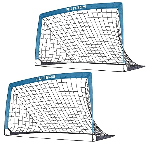 5x3 FT Kids Soccer Goal with Carry Bag, Portable Folding Soccer Net for Backyard Training, Indoor/Outdoor Use for Youth and Adults