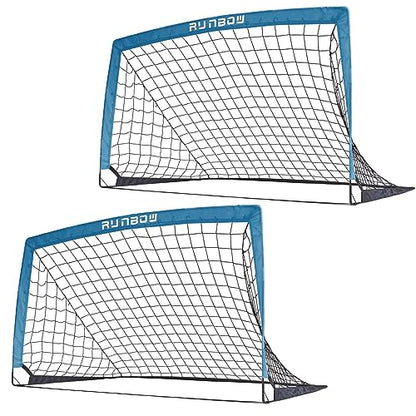 5x3 FT Kids Soccer Goal with Carry Bag, Portable Folding Soccer Net for Backyard Training, Indoor/Outdoor Use for Youth and Adults