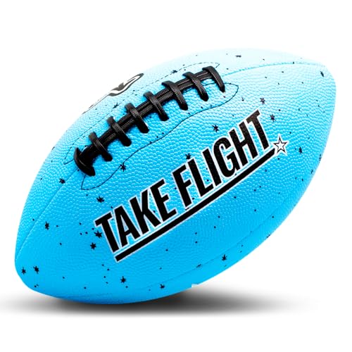 TAKE Flight Flag Football, Official Game Ball (ECO-Leather) - color: CAROLINA BLUE, size: PRO (SIZE 9)