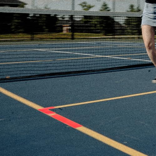 TOYANDONA 8pcs Tennis Court and Football Training Line Marking Equipment Set with Red and Yellow Dot Markers for Sports Field, Durable Court Marking Supplies for Training and Activity