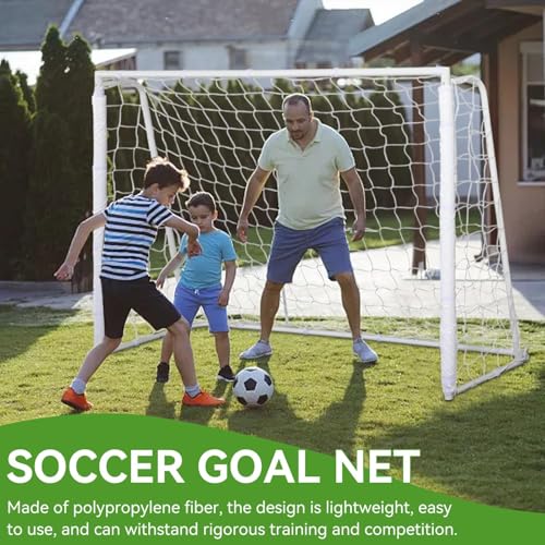 Soccer Goal Net, Soccer Replacement Goal Nets Sports Soccer Goal Post Net Full Size Football Goal Post Netting for Sports Match Training - size: 8X6FT