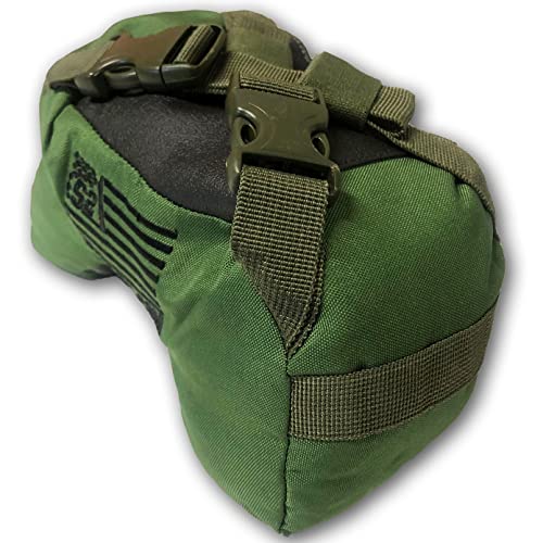 S2Delta PRS Large Shooting Rest - C-Shape, Prone, Front or Rear Bag for Precision Shots Off Barricades - color: Green