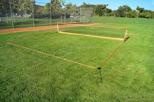 Bownet Soccer Goals for Backyard & Training – Portable Pop-Up Field Barrier Net with Sand Anchors & Travel Bag, Durable All-Weather Soccer Training Equipment - size: 18 x 2-Feet 9-Inch