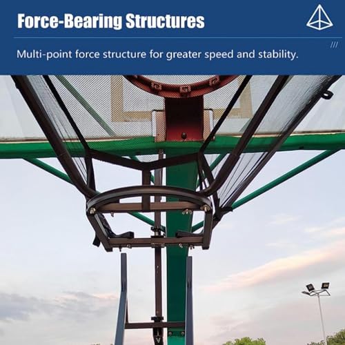 180° Rotatable Basketball Shot Returner - Hanging Return Attachment for Hoops, Large Basketball Shooting Practice Net, Perfect for Training & Skill Development