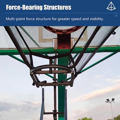 180° Rotatable Basketball Shot Returner - Hanging Return Attachment for Hoops, Large Basketball Shooting Practice Net, Perfect for Training & Skill Development