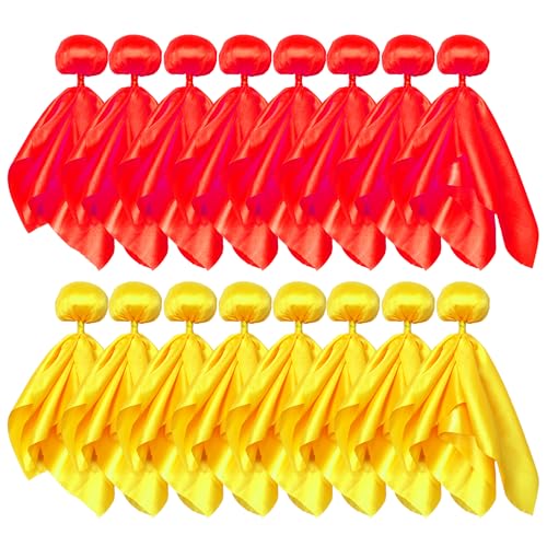 16 Pcs Penalty Flag Football Flags, Challenge Flag, for Referee, Lacrosse, Sports Fan for Football Games Party Accessory Referee Game Party(8 Red, 8 Yellow) - color: 8 Red & 8 Yellow