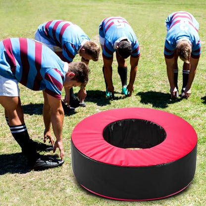 Liliful Heavy Duty Football Tackle Wheel Tackling Ring Football Training Equipment Football Tackle Dummies for Practice(36 Inch,Red)