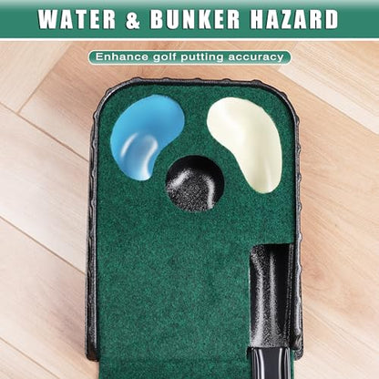 CHAMPKEY Golf Putting Green Indoor - Advanced Guides Golf Putting Mat - Enhance Putting Accuracy and Challenge - style: Hazard Putting Mat