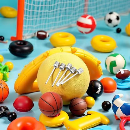 10Pcs Ball Pump Needles, 10pcs Inflating Air Pump Needles Stainless Steel Air Pump Inflator Needles for Basketball Football Volleyball Water Polo Rugby Exercise Sports Ball Balloon