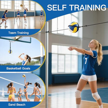 Volleyball Spike Trainer, Volleyball Hitting Trainer for Solo Training, Adjustable Volley Ball Practice Equipment for Hitting & Spike, Practice Volley Ball Spiker Aid for Beginners