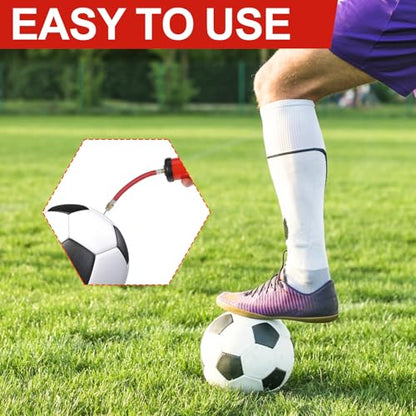 10 Pcs Portable Air Pump Ball Pump for Sports with Needles Nozzles Flexible Extension Hose Air Balls Pumps Bulk for Soccer Basketball Football Volleyball