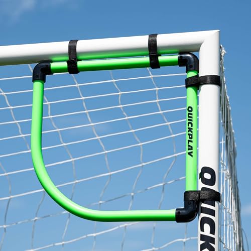 QuickPlay Goal Corner Target Frames Set of 2 - Soccer Goal Target Corners for Shooting Accuracy Training - Corner Targets for Soccer Goals with Quick Attach Straps, Carry Bag and Ground Stakes