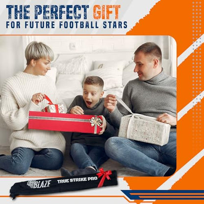 True Strike Pro Football Kicking Tee - Ultimate Football Tee Compatible with All Ball Sizes, Bonus Goal Kicking Tracker, Field Goal Football Holder