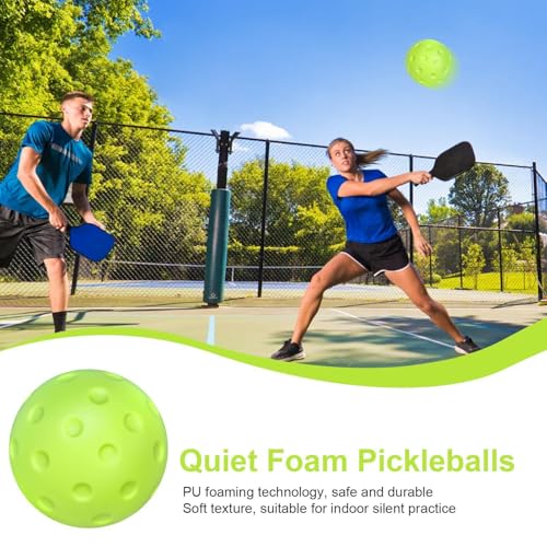 3PCS Foam Balls Pickleballs for Practice Lightweight Pickle Balls Noise Reducing Indoor Outdoor Training Play