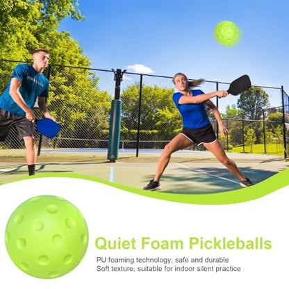 3PCS Foam Balls Pickleballs for Practice Lightweight Pickle Balls Noise Reducing Indoor Outdoor Training Play