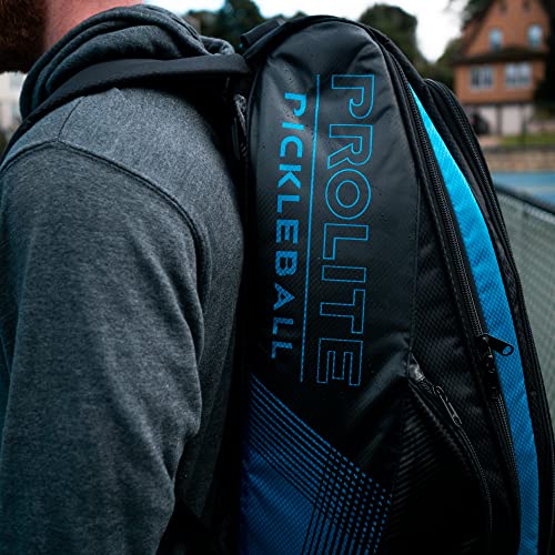 PROLITE Tour XL Pickleball Bag | Men's and Women's Pickleball XL Backpack | Adjustable Straps | | Lime Green/Hot Pink/Blue - color: Blue