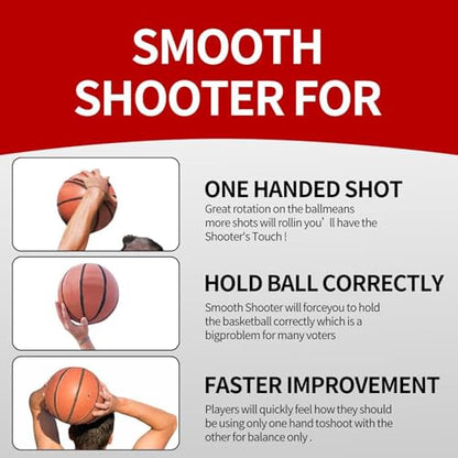 Basketball shootings Trainer - Practice Device, Form Correction Aid, Left-Handed Shooter Assistance | Eliminates Off-Hand Interference for Right-Handed Basketball Players, Skill Development