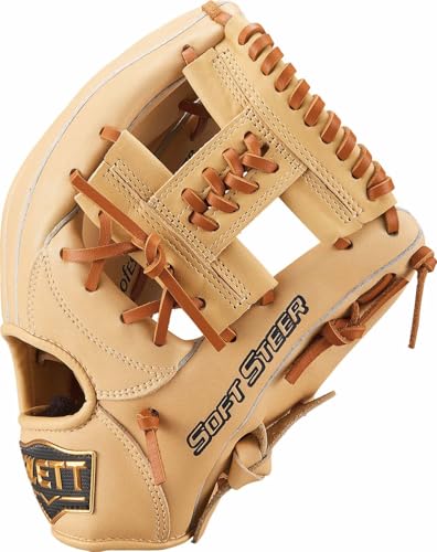 Zett BJGB74430 Boys Baseball Soft Glove Soft Steer Series All-Round Left Throw Pastel Brown x Oak Brown (3236)