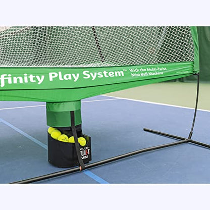 Infinity Play System Rebounder Net with Multi-Twist Mini Ball Machine for Tennis and Pickleball