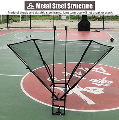 Basketball Rebounder Shot Returner Ball Return Net for Hoop Chute Attachment for Shooting