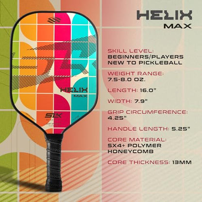 Selkirk Sport SLK Helix Pro Jeweled Pickleball Paddle & Pro S1 12pk Pickleball Ball Bundle