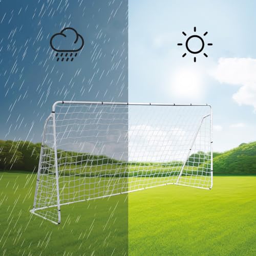 Soccer Goal Net, Sports Twisted Net Post Netting Portable Football Replacement Field Equipment Foldable Polyethylene Rope for Backyard Daily Practice Match Training Shooting Aid with Carry Bag - size: 12X6FT