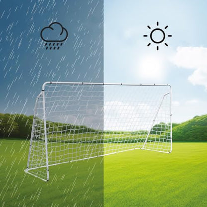 Soccer Goal Net, Sports Twisted Net Post Netting Portable Football Replacement Field Equipment Foldable Polyethylene Rope for Backyard Daily Practice Match Training Shooting Aid with Carry Bag - size: 12X6FT