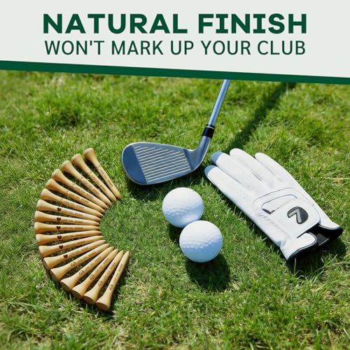 50-1000 PCS Personalized Golf Tees, Custom Golf Tees Printed with Your Name or Text, Logo, Wooden Golf Tees 3 1/4'' 2-3/4'' 2-1/8''Inch Size,Golf Accessories for Men & Women