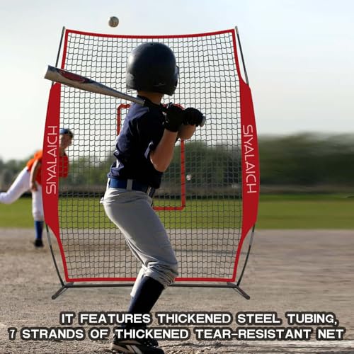Portable Batting & Pitching Screen for Baseball/Softball - Works for Both Right & Left-Handed Players and Protects Pitchers & Coaches