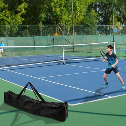Tennis Net, Soccer Barrier, Practice Net, Compact Detachable Mesh, Portable 9.5kg Structure with Carry Bag 22ft Setup for Driveway Training, Family Backyard Indoor Matches - color: White