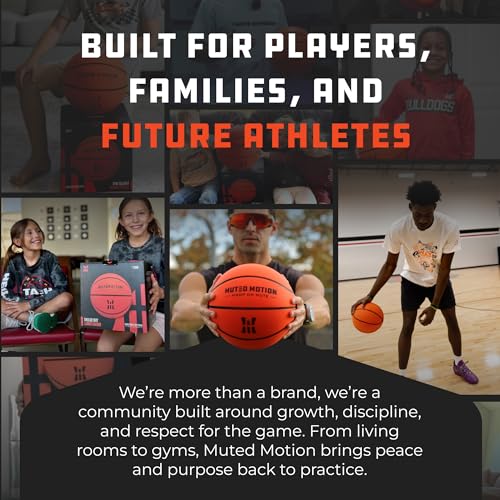 Silent Basketball Size 7 (29.5”) – Next-Gen Foam Indoor Basketball w/Advanced Durability, Deep Grooves & High Bounce | Airless Training Foam Ball | Soft & Quiet for Pros, Kids & Toddlers