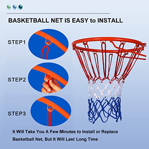 Basketball Net Outdoor - Upgrade Heavy Duty Basketball Net Replacement – All-Weather Basketball Hoop Net, Suitable for All Outdoor or Indoor 12 Loops Basketball Hoops.