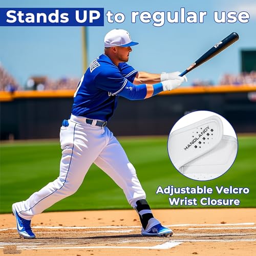 AIGEVTURE Baseball Bating Gloves Adult Youth Baseball Softball Batting Gloves Adult Kids Boys Girls - color: White, size: Adult Medium