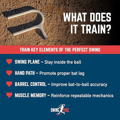 Baseball Swing Trainer for Kids & Adults | USA Made with 1 Year Warranty | Upgrade Your Baseball Training Equipment with the Baseball Tee Attachment Baseball Hitting Trainer