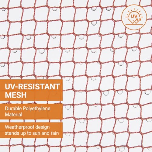 Badminton Net Replacement Only 20FT x 2.5FT – Outdoor Indoor Net with Reinforced Steel Cable, 1.8cm PE Mesh & 4 Tie Ropes, Portable Backyard Sports Net for Badminton, Volleyball & Pickleball