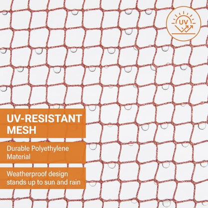 Badminton Net Replacement Only 20FT x 2.5FT – Outdoor Indoor Net with Reinforced Steel Cable, 1.8cm PE Mesh & 4 Tie Ropes, Portable Backyard Sports Net for Badminton, Volleyball & Pickleball