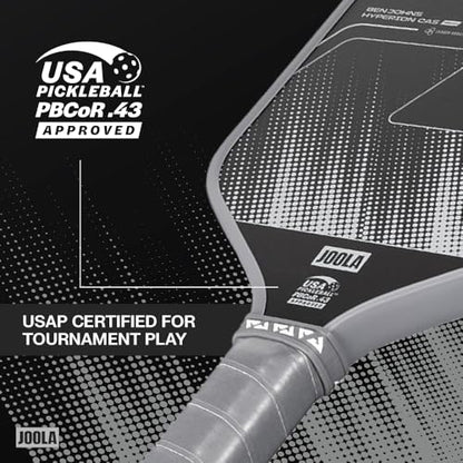 JOOLA Ben Johns CAS 16mm Carbon Fiber Pickleball Paddle - CAS Surface Tech - Control & Power Paddle - USAP Approved - Aero Curve - Feel-Tec Pure Grip - NFC Chip - color: Shadow Gray, size: Hyperion