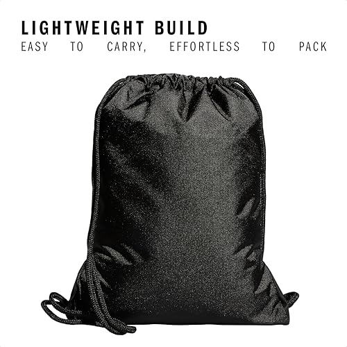 adidas Alliance Sackpack – Drawstring Backpack for Sports, Small Gym Bag - color: Black/Gold Metallic/2