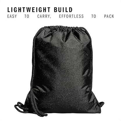 adidas Alliance Sackpack – Drawstring Backpack for Sports, Small Gym Bag - color: Black/Gold Metallic/2