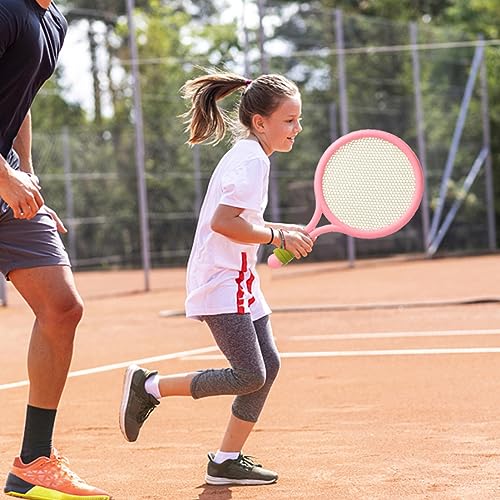 Kids Tennis Racket Set Plastic Toddlers Badminton Racquet with Badminton Ball Tennis Ball