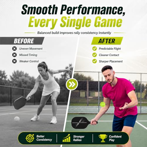 4 Pack of Outdoor/Indoor Pickleball Balls | Crack-Resistant 40 Holes Outdoor Pickleball Balls with Storage Bag | Perfectly Balanced High Bounce - Pickle Ball for Training & Tournament Play (Green)