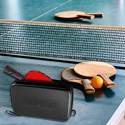 Table Tennis Paddle Case,Waterproof Table Tennis Paddle Hard Case, Padded Table Tennis Paddle Hard Case - Large Capacity Table Tennis Bat Bag Ball Storage Bag Carry Cases