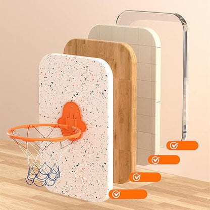 Indoor Basketball Hoop, Replacement Basketball Rim Silent Training Hoop Wall-Mount for Bedroom, Office & Home