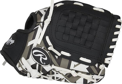 Rawlings | Remix T-Ball & Youth Baseball/Softball Glove | Sizes 9" - 10.5" - color: Black, size: 9" | Ages 3-6