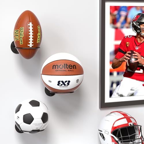 Basketball Wall Mount, Wall Basketball Holder, Boys Room Decor, Black
