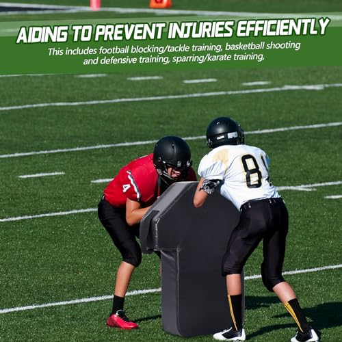 Tinideya 22" x 26" Football Tackle Dummy with Heavy-Duty Handles Football Blocking Pads Durable Sports Training Blocking Shield for Basketball MMA Kick Shield Kickboxing - color: Black
