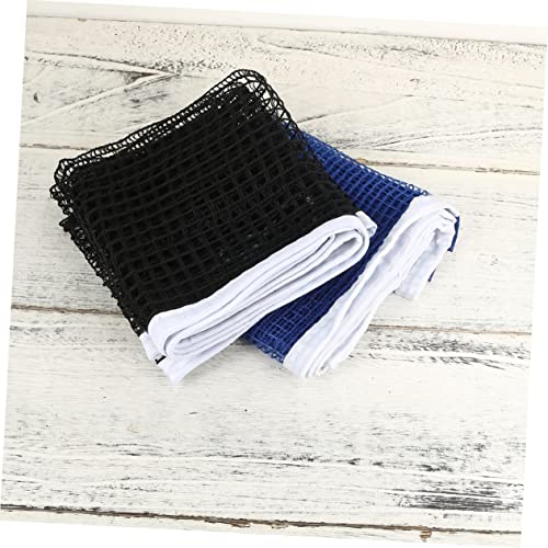 Yardwe 2pcs Nylon Table Tennis Replacement Net Regulation Outdoor Indoor Pong Net Blue for Stress Relief Easy Setup Lightweight and Durable Use