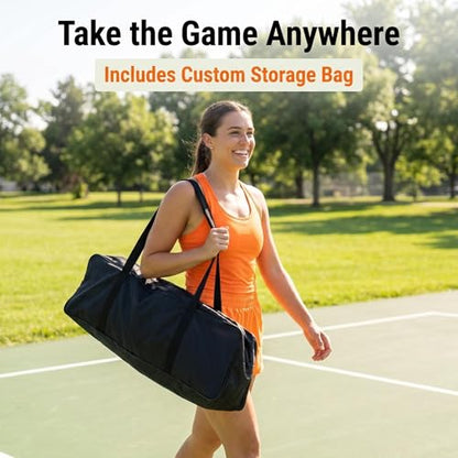 Portable Pickleball Net System, Pickle Ball Set with Wheels for Driveway, Indoor Steady Pickleball Stand with Carrying Bag for Backyards Outdoor