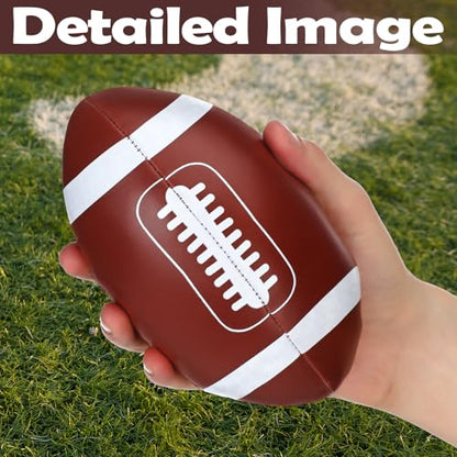 Soft Football Soft Stress Ball 6 Inch Mini Small Brown Football for Indoor Playing Catch Game Sport Decor Party Props Sport Reward Gift to Family and Friends