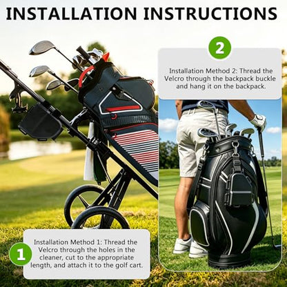 Ruppence Golf Cart Ball Washer and Club Cleaner Kit, Golf Ball Washer, Includes Straps, Improved Brush Design, Perfect for Club Courses, Pros, & Home